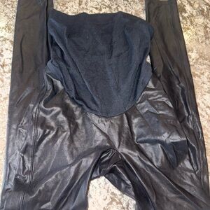 SPANX faux leather maternity leggings